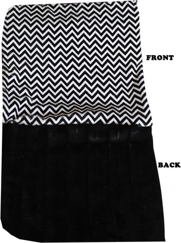 Luxurious Plush Carrier Blanket Black Chevron