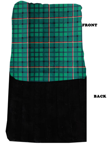 Luxurious Plush Carrier Blanket Green Plaid