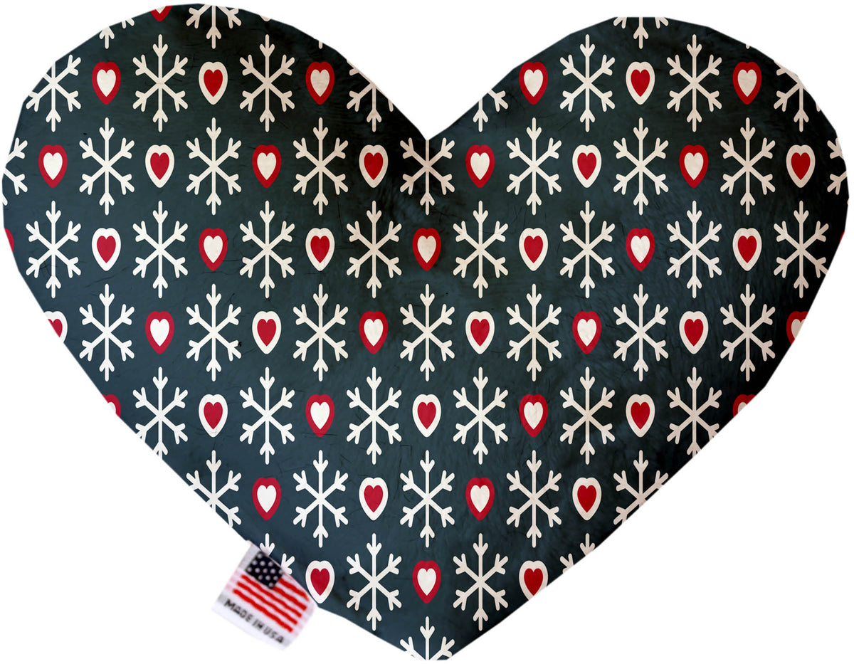 Snowflakes And Hearts 6 Inch Heart Dog Toy