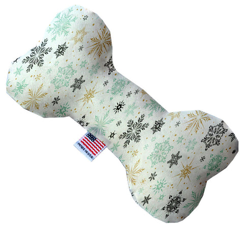 Vintage Snowflakes 8 Inch Stuffing Free Bone Dog Toy