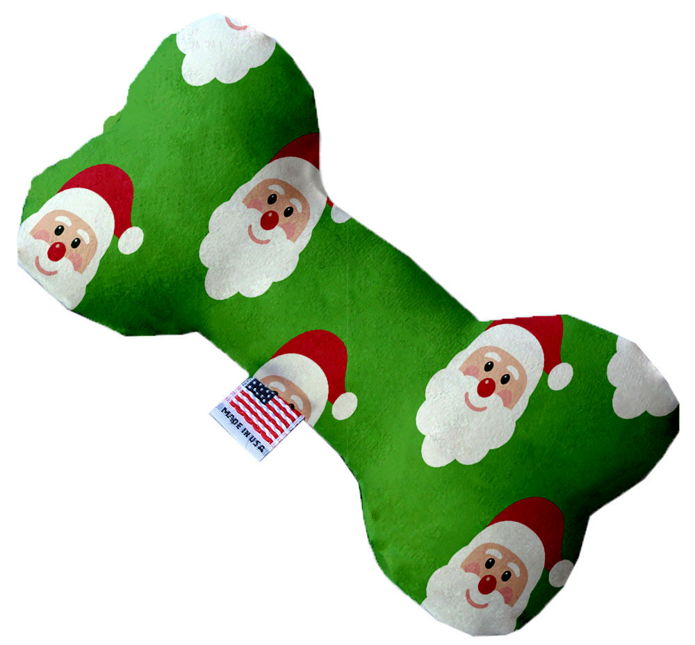 Smiling Santa 10 Inch Stuffing Free Bone Dog Toy