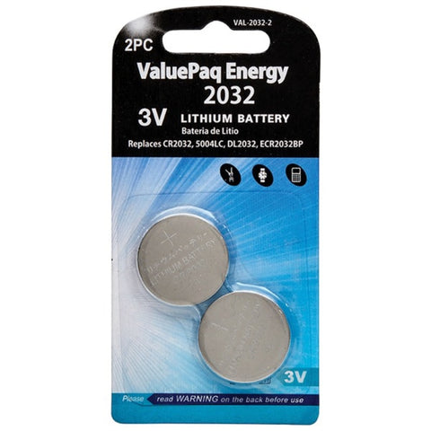 Dantona Val-2032-2 Valuepaq Energy 2032 Lithium Coin Cell Batteries, 2 Pk