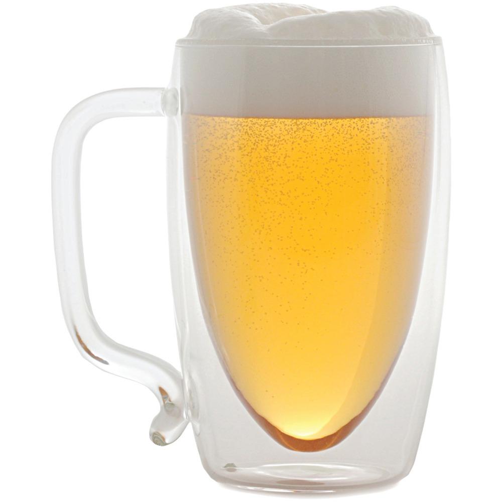 Starfrit 17-ounce Double-wall Glass Beer Mug Srft80061