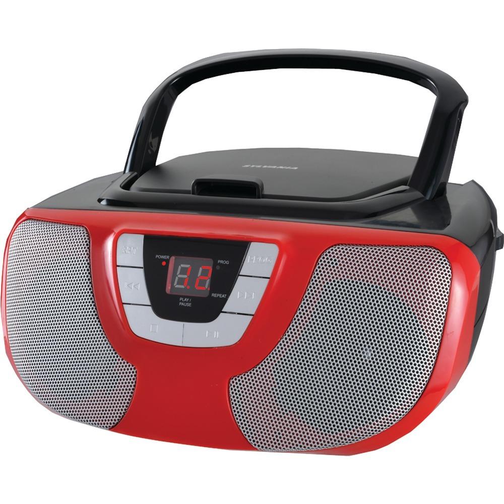 Sylvania Srcd1025-red Portable Cd Radio Boom Box (red)