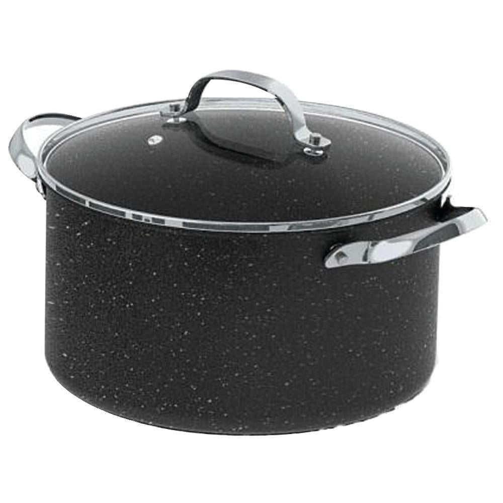 The Rock By Starfrit The Rock By Starfrit 6-quart Stockpot And Casserole With Glass Lid &amp;amp; Stainless Steel Handles Srft060317