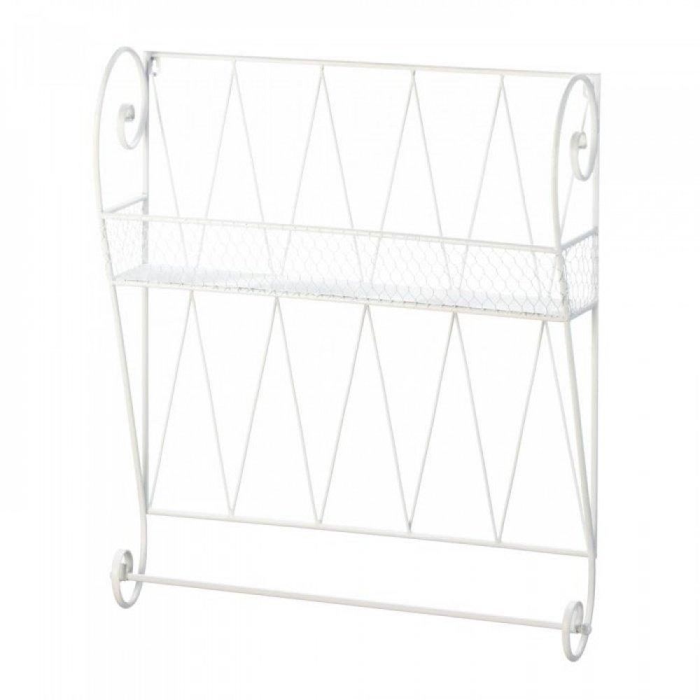 White Wire Wall Shelf