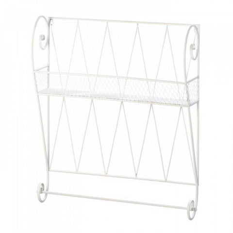 White Wire Wall Shelf