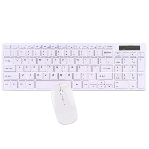 2.4ghz 95-key Wireless Ultra Low Profile Spill Resistant Multimediakeyboard & Optical Mouse Kit (white)