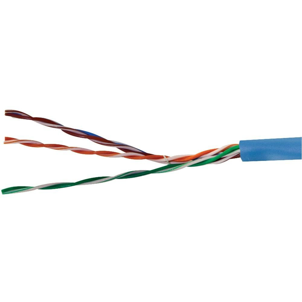 Vericom Mbw5u-00932 Cat-5e Utp Solid Riser Cmr Cable, 1,000ft (blue)