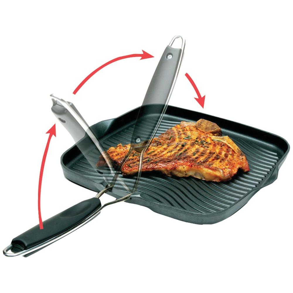 Starfrit 10&amp;quot; X 10&amp;quot; Grill Pan With Foldable Handle Srft30036s