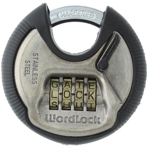 Wordlock Pl-074-sn 4-dial Combination Disc Padlock