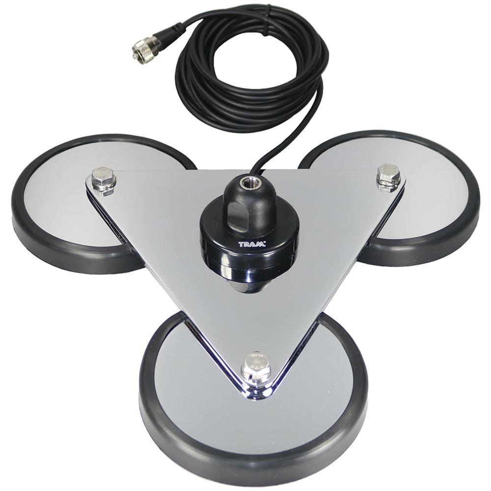 Tram 2692 5 Tri-magnet Cb Antenna Mount With Rubber Boots & 18ft Rg58a/u Coaxial Cable