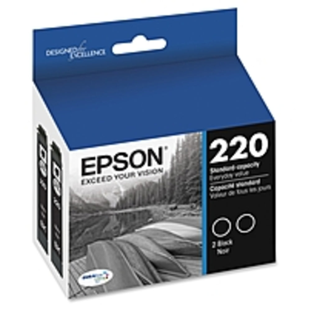 Epson Durabrite Ultra Ink T220 Original Ink Cartridge - Inkjet - Standard Yield - Black - 1 Each