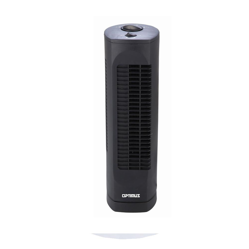 Optimus 17 In. Desktop Ultra Slim Oscillating Tower Fan-black