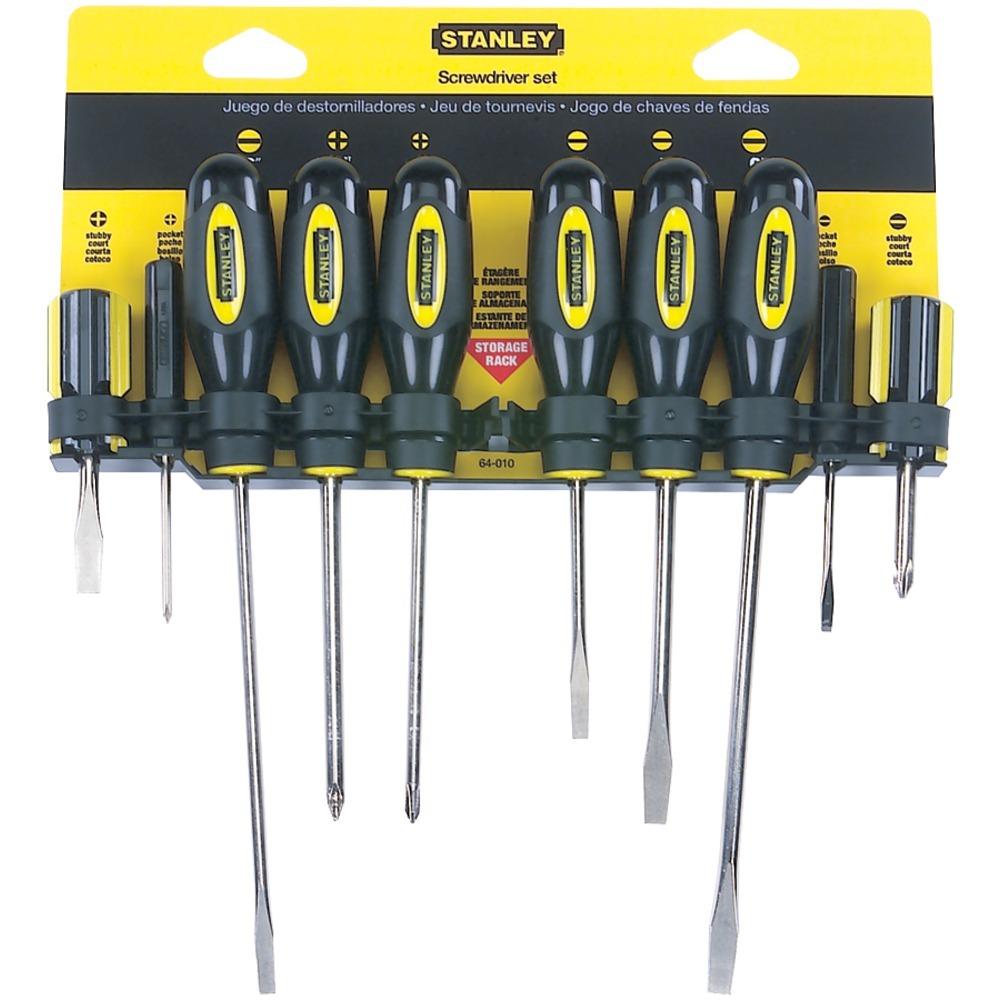 Stanley 10-piece Standard Fluted Screwdriver Set Sty60100