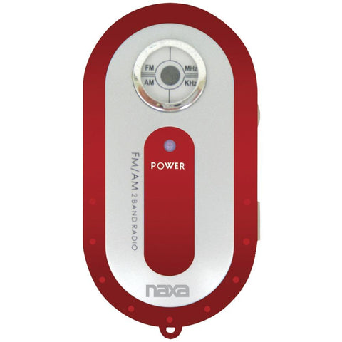 Naxa Nr720rd Am/fm Mini Pocket Radio (red)