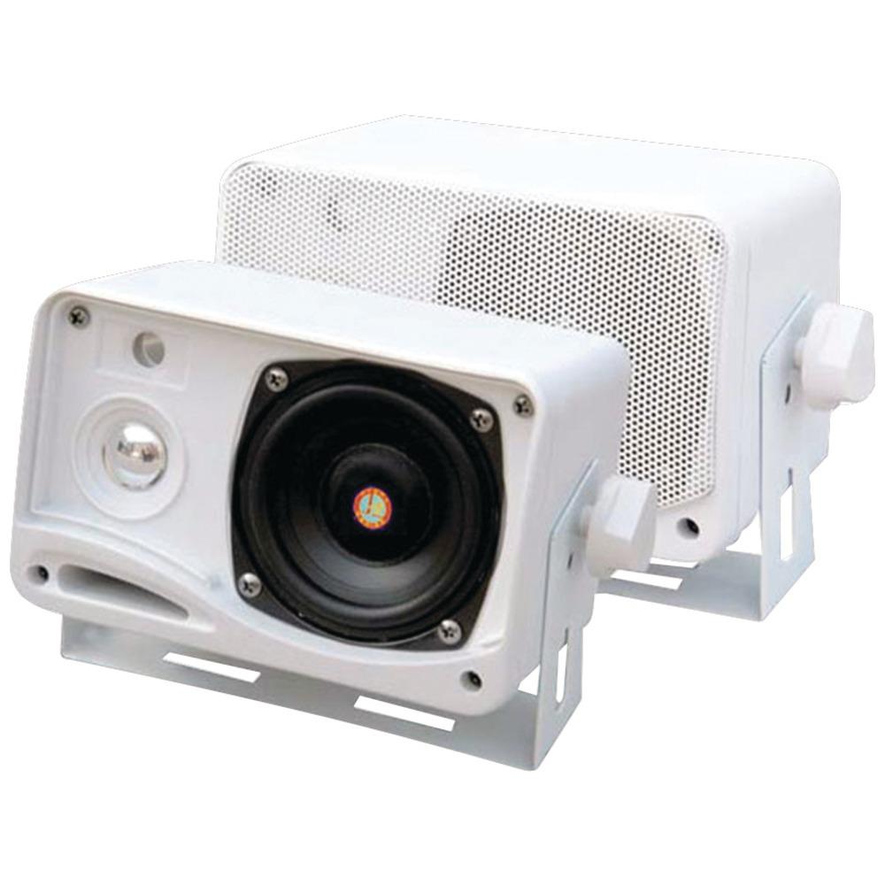 Pyle Plmr24 Hydra Series 3.5 200-watt 3-way Weatherproof Mini-box Speaker System (white)