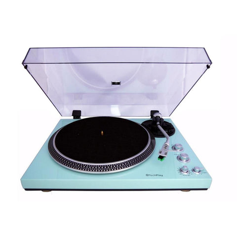 Techplay TCP4530 TURquoise Analog Turntable With Built-in Phono