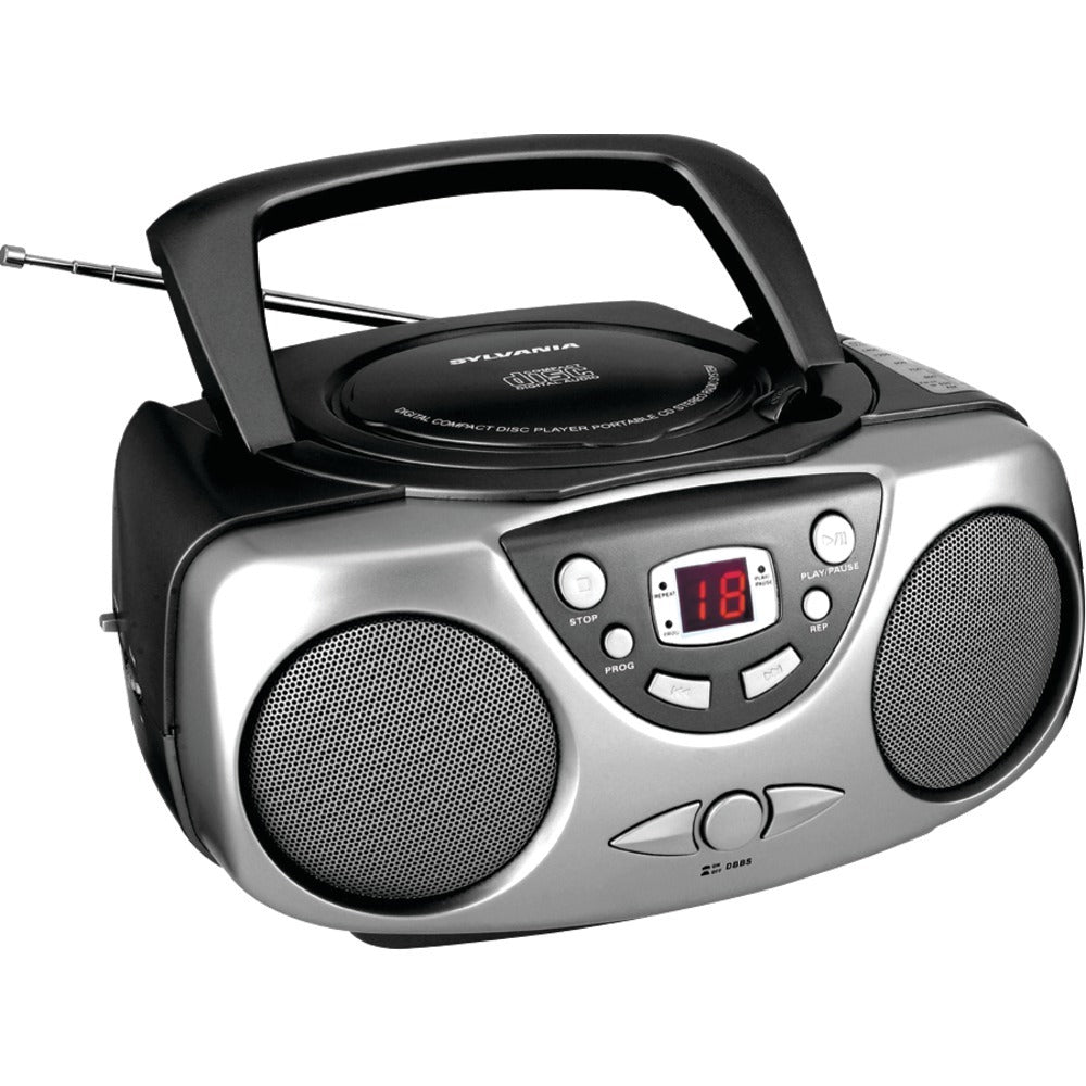 Sylvania Portable Cd Boom Boxes With Am And Fm Radio (black) Cursrcd243mbk