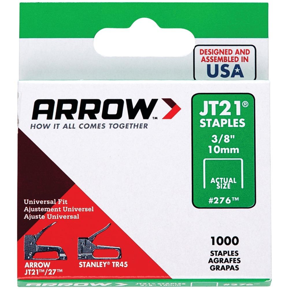 Arrow 27624 Jt21 Thin Wire Staples, 1,000 Pack (3/8-inch)