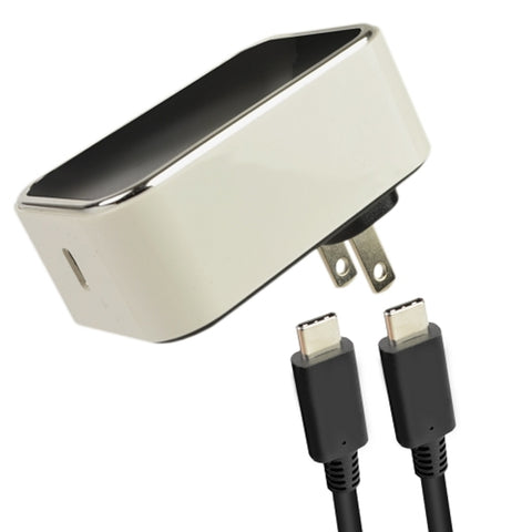 1.5a-3a 30w Single Port Usb-c Fast Charger W/usb-c Cable - (white)