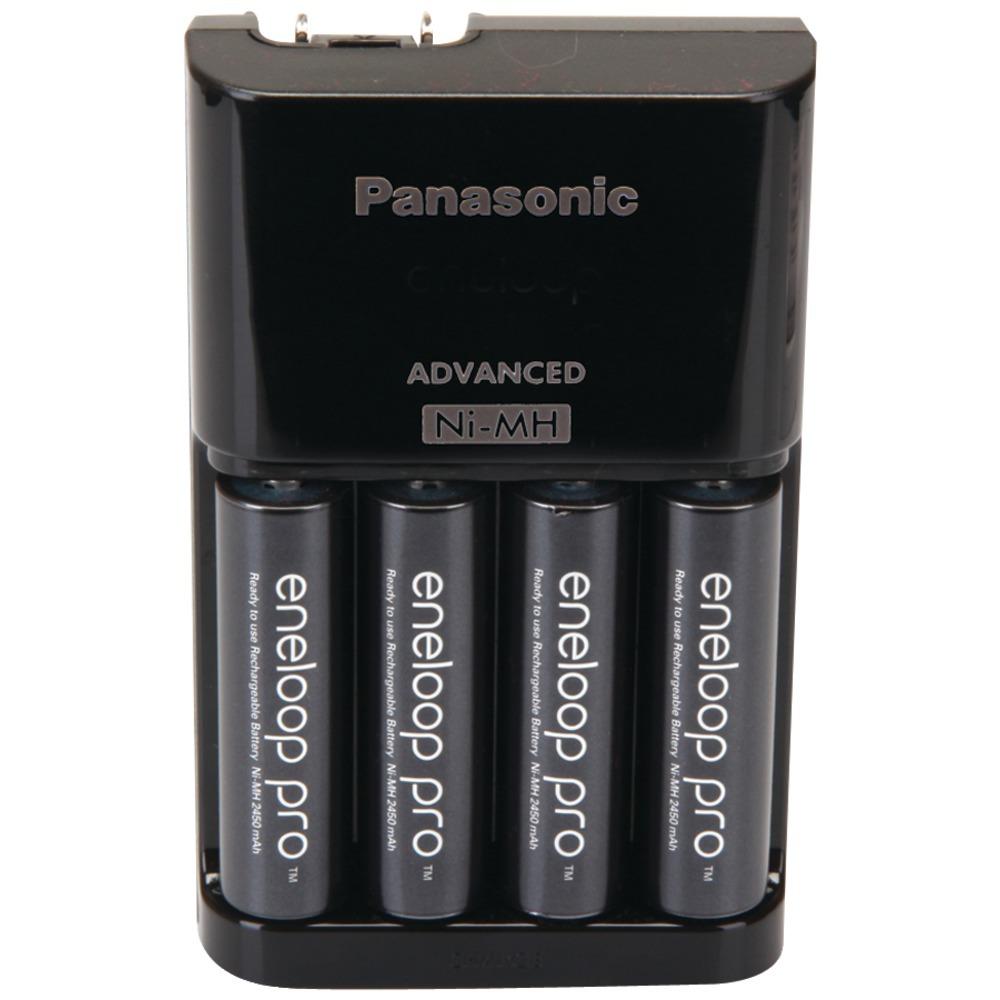 Panasonic K-kj17khca4a 4-position Charger With Aa Eneloop Pro Rechargeable Batteries, 4 Pk