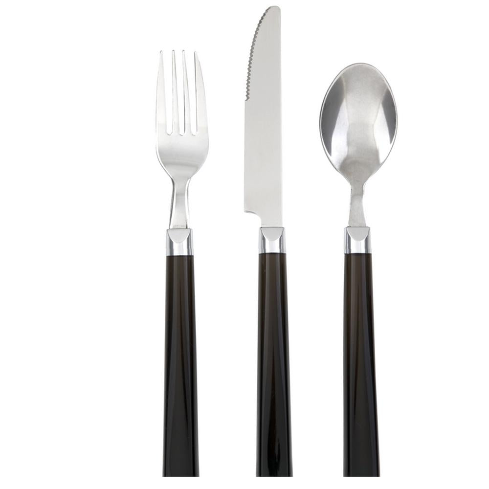 Gibson Home Palmdale12 Piece Stainless Steel Flatware Set With Black Handles