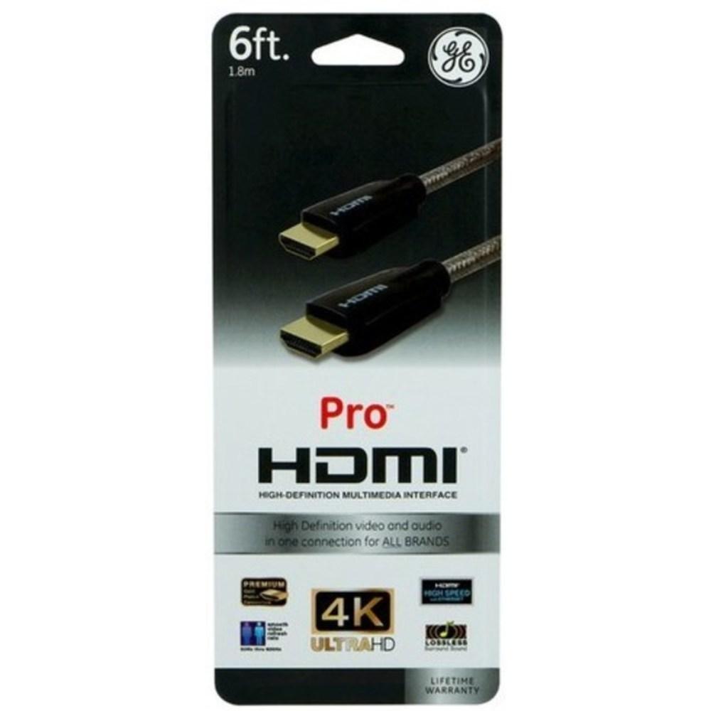 Ge 28969 6 Feet Pro High Speed Hdmi Cable With Ethernet And Gold Connectors