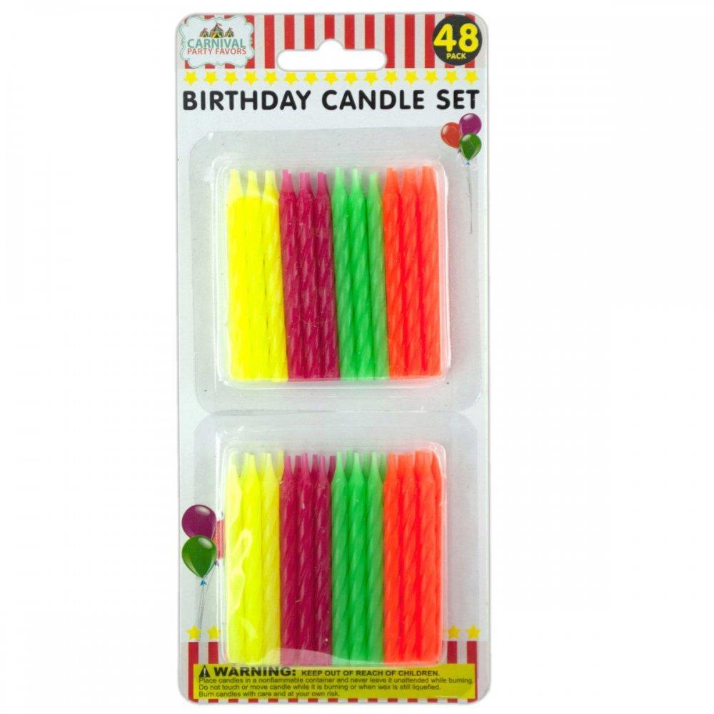 Colored Birthday Candle Set Gr149