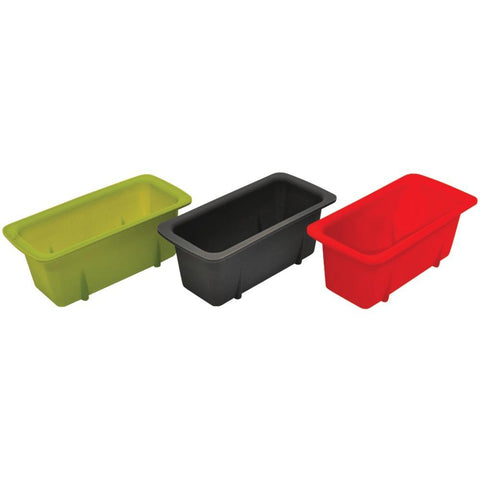 Starfrit 080335-006-0000 Silicone Mini Loaf Pans, Set Of 3