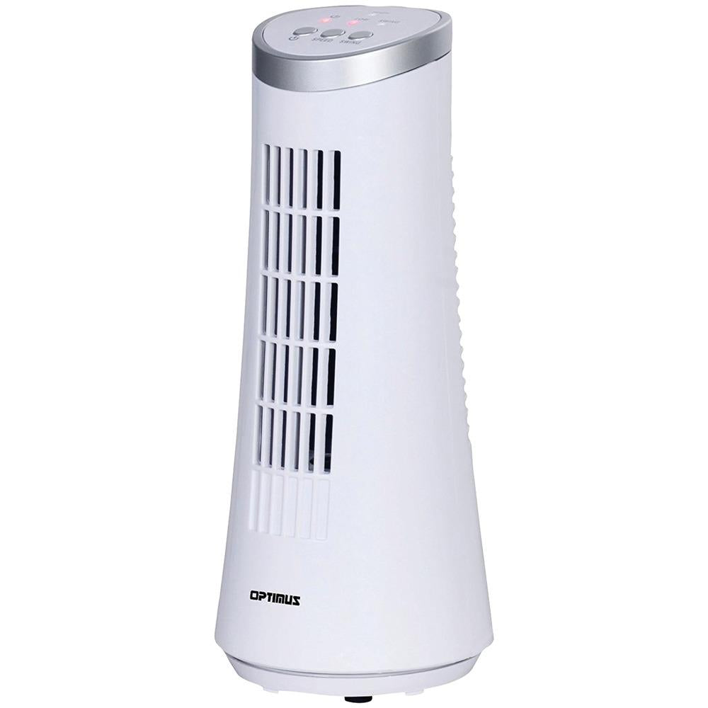 Optimus 12&amp;quot; Desktop Ultraslim Oscillating Tower Fan (white) Opsf7345wh