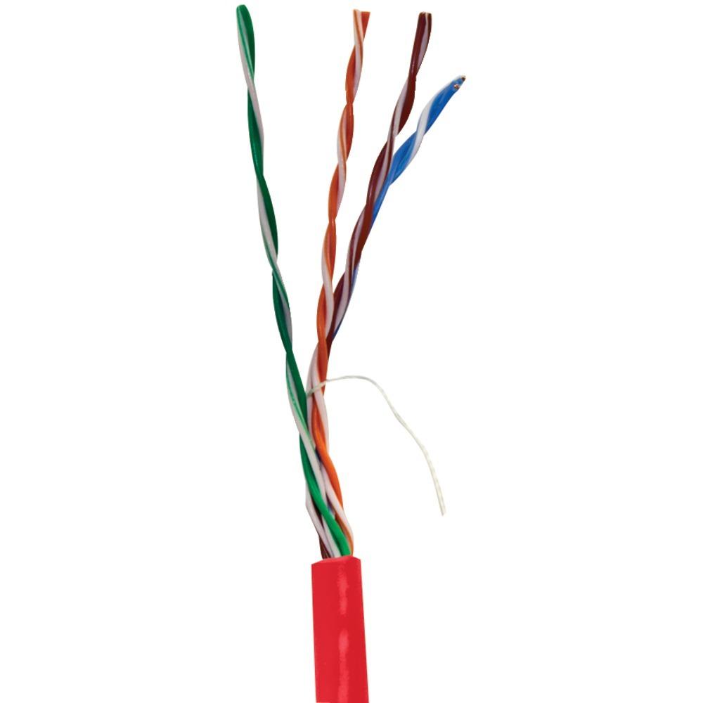 Vericom Mbw5u-01554 Cat-5e Utp Solid Riser Cmr Cable, 1,000ft (red)