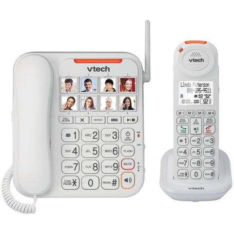 Vtech Vtsn5147 Amplified Corded/cordless Answering System With Big Buttons & Display