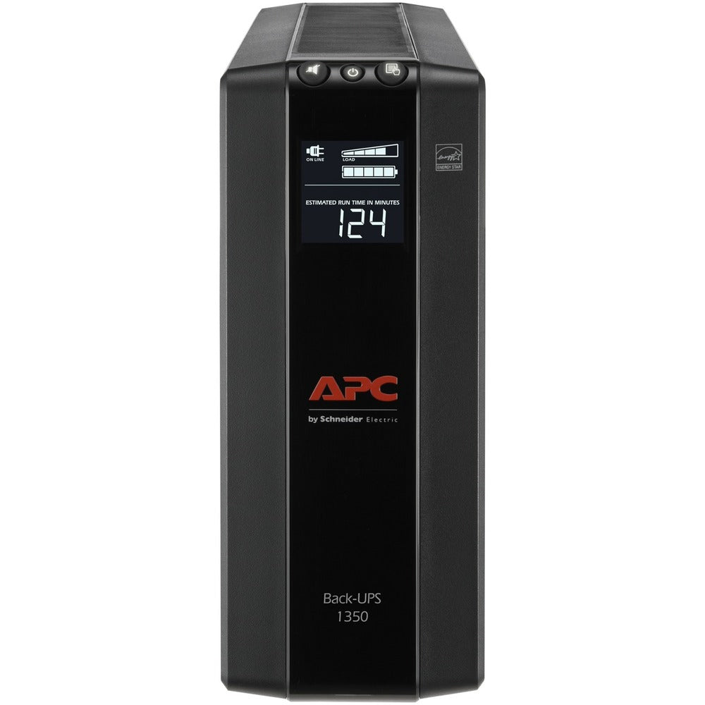 Apc By Schneider Electric Back Ups Pro Bx1350m, Compact Tower, 1350va, Avr, Lcd, 120v - Tower - 16 Hour Recharge - 2 Minute Stand-by - 120 V Ac Input - 120 V Ac Output - 10 X Nema 5-15r