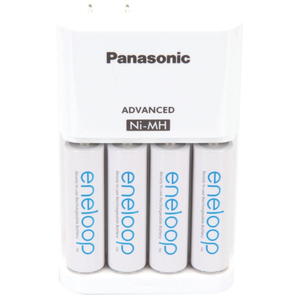 Panasonic 4-position Charger With Aa Eneloop Batteries&#44; 4 Pk Spkkkj17mca4ba