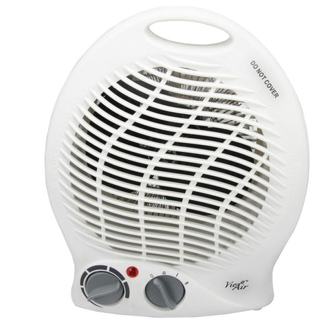 Vie Air 1500w Portable 2-settings White Home Fan Heater With Adjustable Thermostat