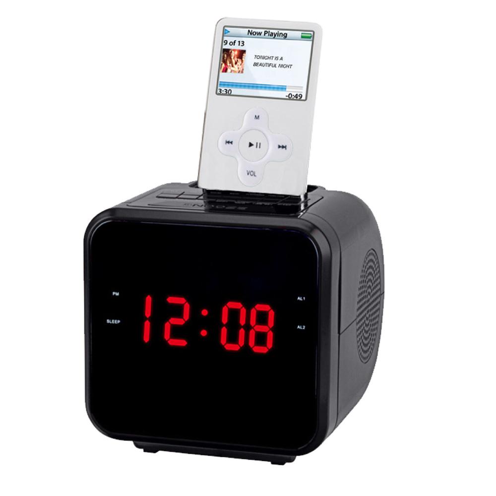 Supersonic 1.2 Ipod/iphone Docking Station With Am/fm Radio And Alarm Clock