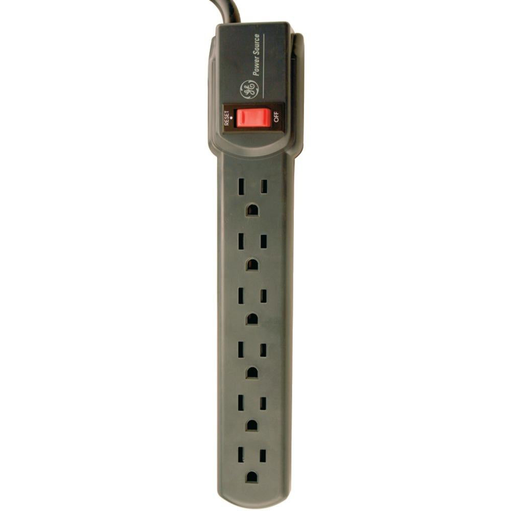 Ge Jashep56223 6-outlet Heavy-duty Grounded Power Strip With 3ft Cord