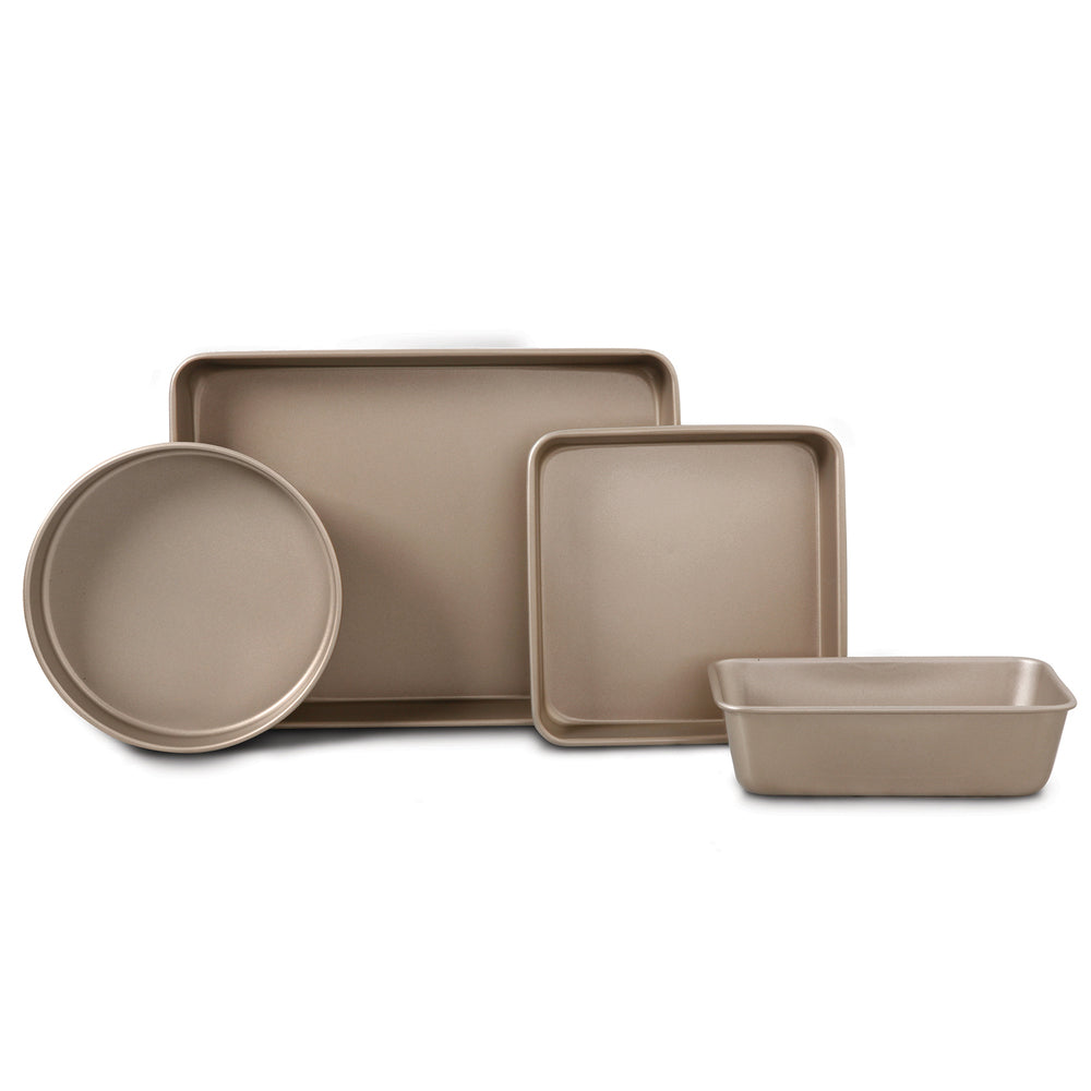 Oster Gale 4 Piece Carbon Steel Bakeware Set In Gold