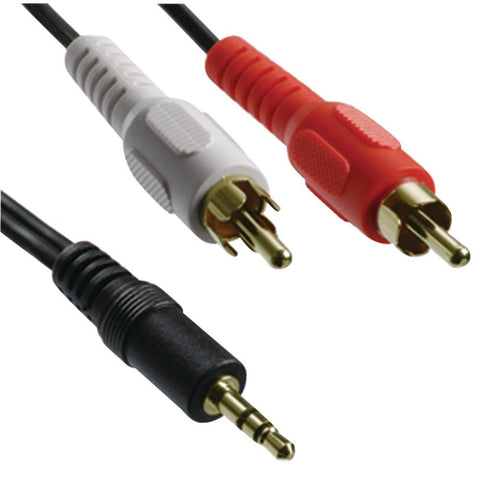 Axis 41360 Y-adapter With 3.5mm Stereo Plug To 2 Rca Plugs, 3ft