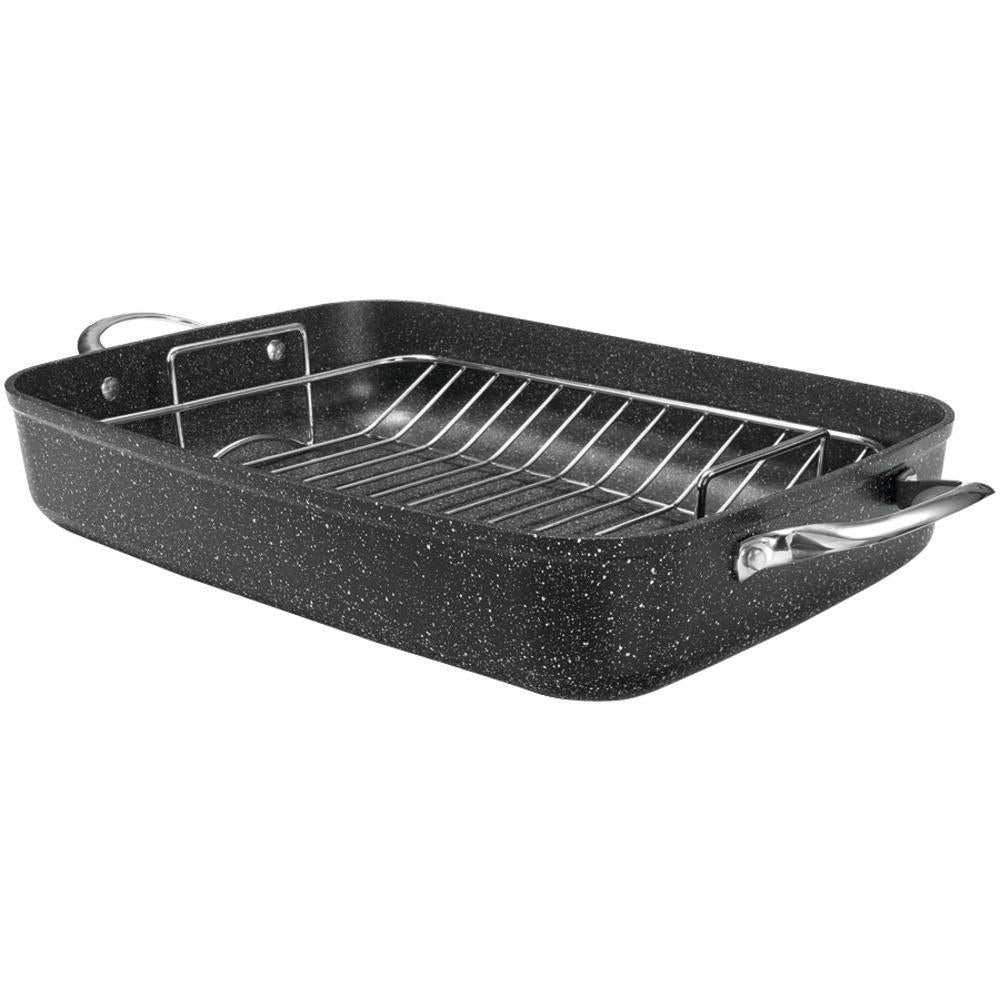 The Rock By Starfrit The Rock By Starfrit 17&amp;quot; Roaster With Rack &amp;amp; Stainless Steel Handles Srft060325