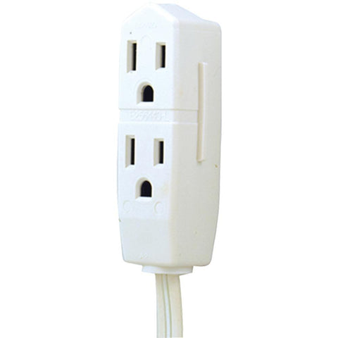 Ge Jashep50669 3-outlet Grounded Office Cord, 8ft (white)