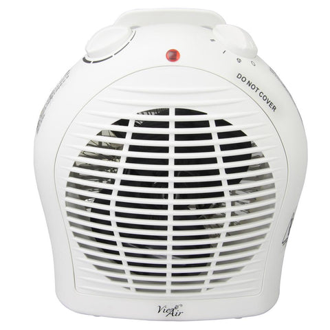 Vie Air 1500w Portable 2-settings White Fan Heater With Adjustable Thermostat