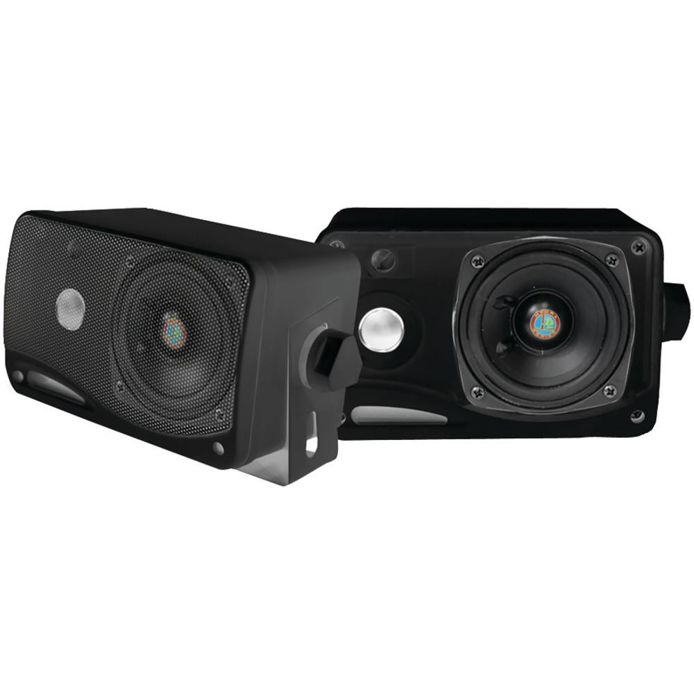 Pyle Plmr24b Hydra Series 3.5 200-watt 3-way Weatherproof Mini-box Speaker System (black)