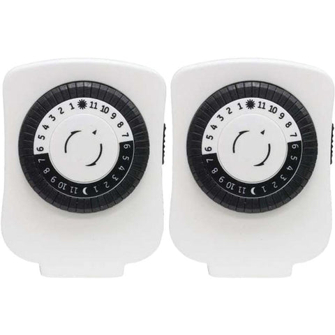 Ge 24-hour Polarized Plug-in Mechanical Timer With 48 On And Off &amp;amp; 1 Outlet&#44; 2 Pk Jas15417