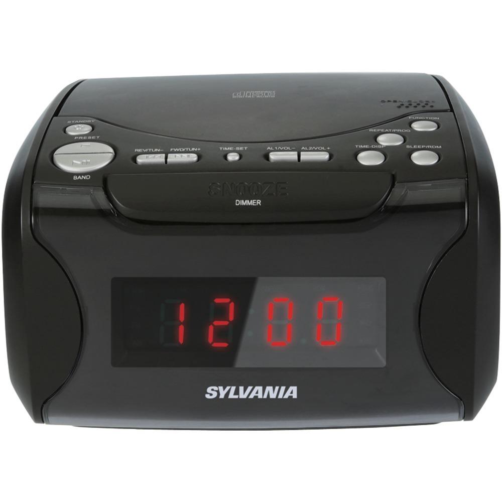 Sylvania Usb-charging Cd Dual Alarm Clock Radio Curscr4986