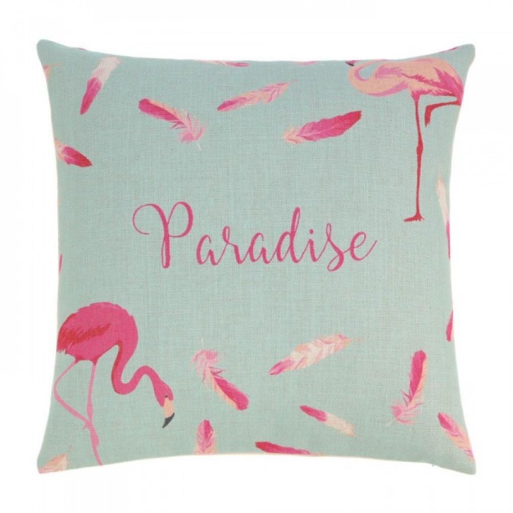 Flamingo Feathers Decorative Pillow