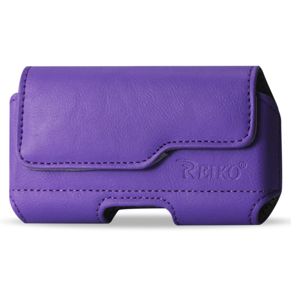 Horizontal Z Lid Leather Pouch Samsung Galaxy Note 3 In Purple (6.5x3.62x0.71 Inches Plus)