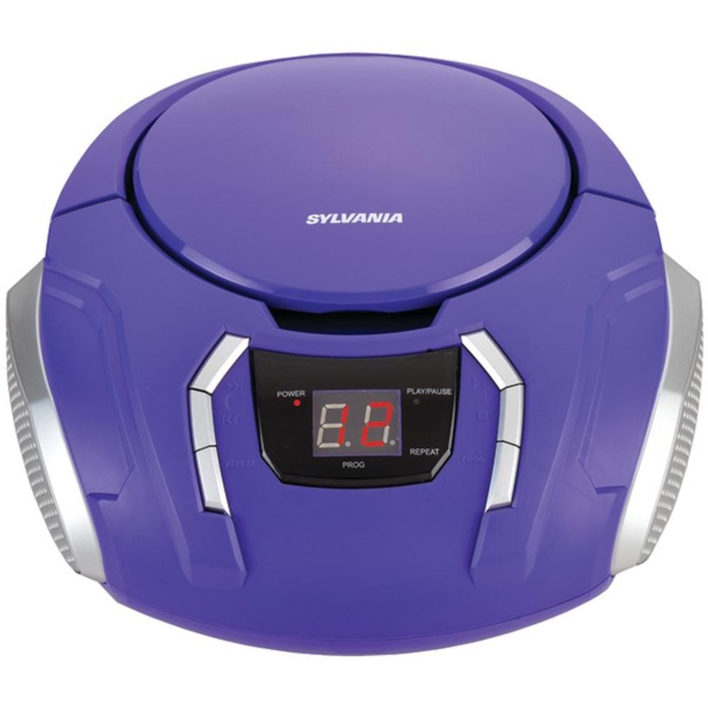 Sylvania Srcd261-b-purple Portable Cd Player With Am/fm Radio (purple)