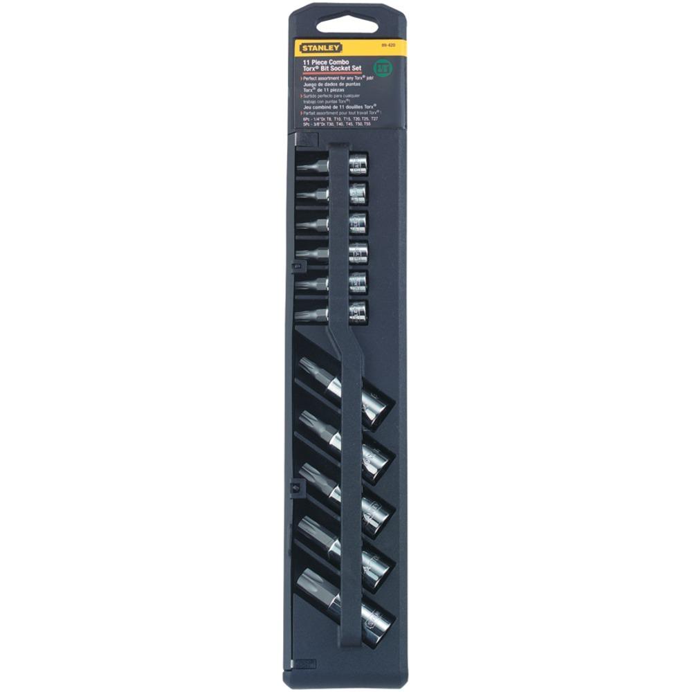 Stanley 89-420 11-piece 1/4 & 3/8 Professional Grade Star-style Bit Set